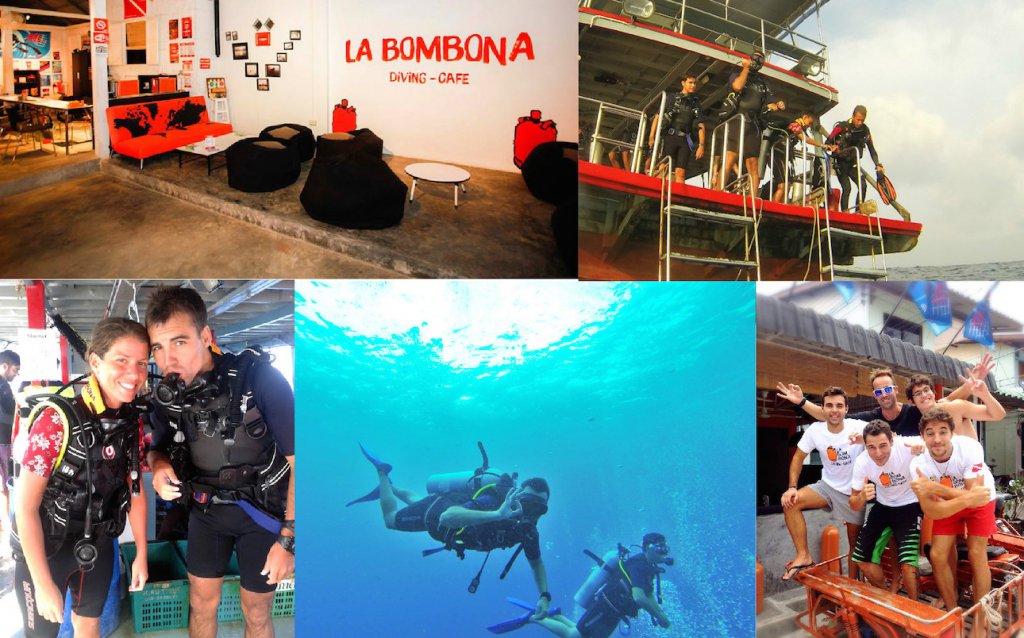 collage La Bombona Diving